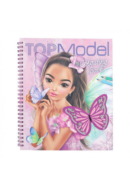 Színező oldal |Colouring Book, Lila, Talita pillangókkal Top Model